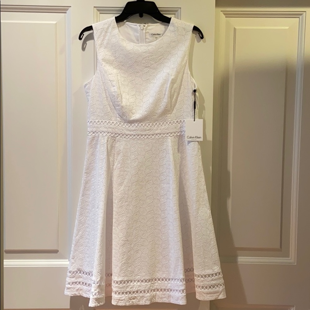Calvin White sleeveless dress